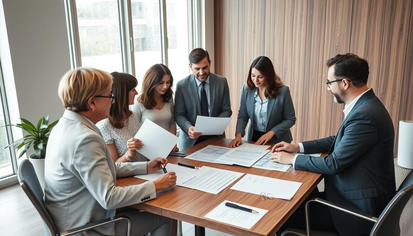 Senior legal team and family support